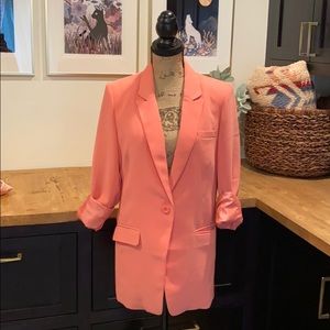 Forever 21 Salmon Pink Long Blazer